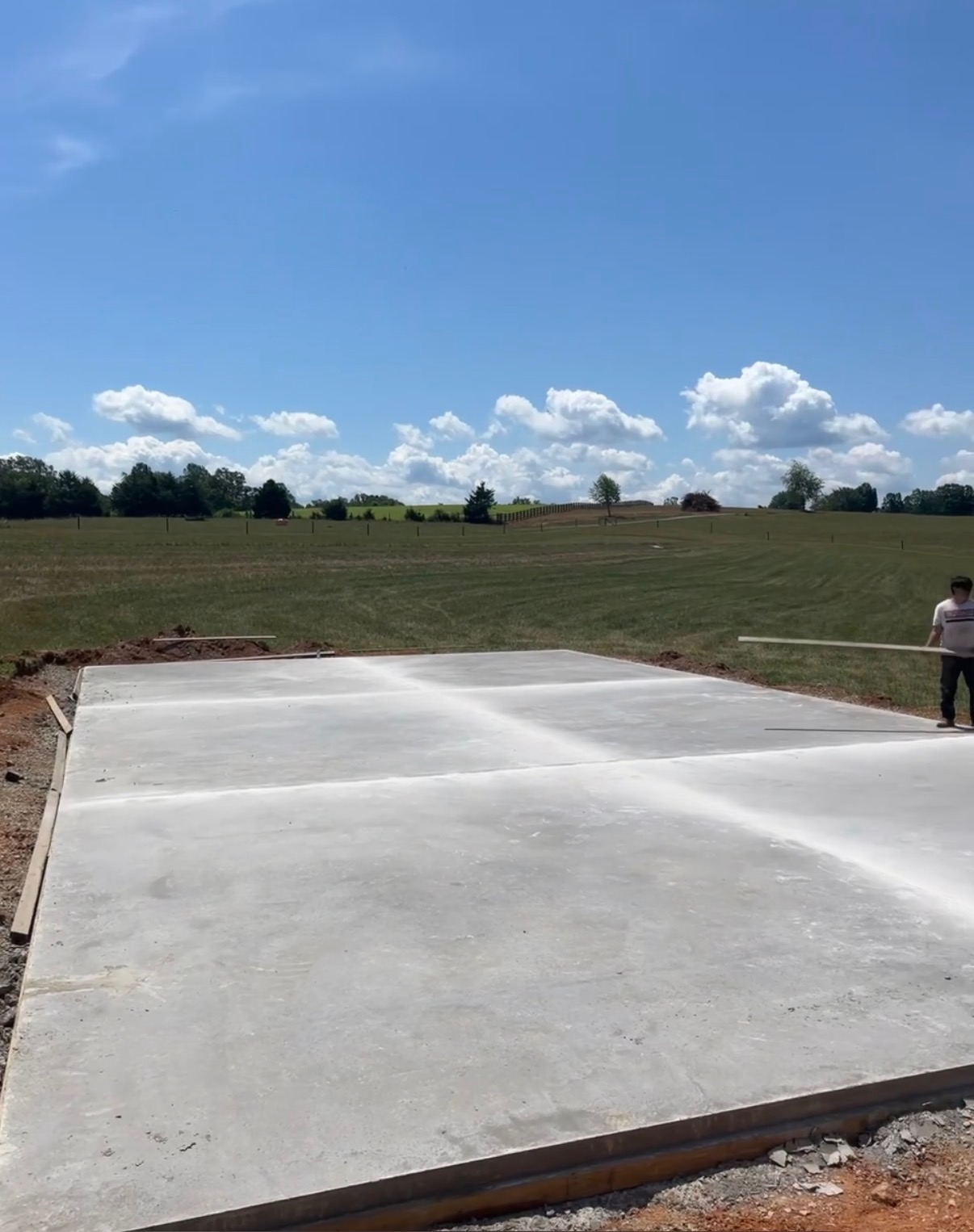Finished concrete slab